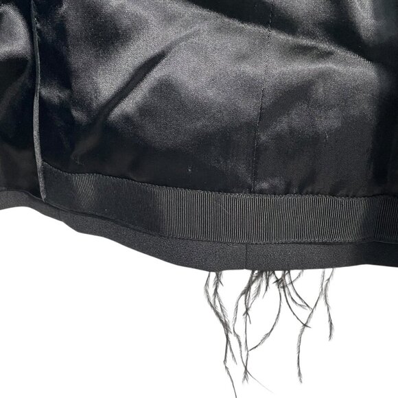 NWT Magaschoni Designer Runway Feather Sequin Cropped Evening Statement Blazer 4 - Picture 13 of 16